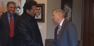 Senior US Republican Senator Lindsey Graham called on Prime Minister Imran Khan this afternoon in Islamabad