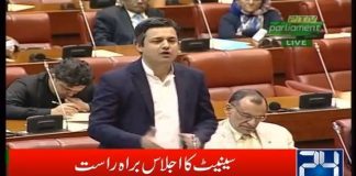 Minister of State for Revenue Hammad Azhar Speech Senate of Pakistan Islamabad (29.01.19)