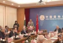 Minister of Foreign Affairs Shah Mahmood Qureshi visits China Institute of International Studies Beijing China (18.03.19)\n#PTI #ShahMahmoodQureshi #Pakistan 🇵🇰 ️ #China 🇨🇳 #CPEC\n\nForeign Minister Shah Mahmood Qureshi says the advent of second phase of China-Pakistan Economic Corridor will initiate a new era of socio-economic development in Pakistan. \n\nSpeaking at China Institute for International Strategic Studies in Beijing on Monday, he said Pakistan and China are not only strong friends, but their relations are based on strategic partnership.\n\nResponding to Indian aggression in the aftermath of Pulwama incident, Shah Mahmood Qureshi said Pakistan demonstrated patience and restraint. \n\nHe said Pakistan wants peace in the region and desires good relations with all its neighbours in South Asia, including India.\n\nHe said we want resolution of all outstanding issues with India through dialogue.\n\nThe Minister, later on, took a round of CIISS and recorded his impressions in the visitors\' book.\n\nوزیر خارجہ مخدوم شاہ محمود قریشی کا چائینہ انسٹیٹیوٹ فار انٹرنیشنل اسٹریٹیجک اسٹڈیز(CIISS) میں چینی اسکالرز سے خطاب\n\nپاکستان اور چین نہ صرف گہرے دوست ہیں بلکہ دونوں ممالک کے تعلقات اسٹریٹیجک شراکت داری کی بنیاد پر استوار ہیں مخدوم شاہ محمود قریشی\n\nپاک چین اقتصادی راہداری کا دوسرا مرحلہ کے آغاز سے پاکستان میں  سماجی اور اقتصادی ترقی کے نئے دور کا آغاز ہو گا مخدوم شاہ محمود قریشی\nپلوامہ واقعہ کے بعد بھارتی جارحیت کا جواب پاکستان نے حوصلے اور بردباری سے دیا مخدوم شاہ محمود قریشی\n\nپاکستان خطے میں قیام امن کا داعی ہے اور جنوبی ایشیاء میں اپنے تمام ہمسایوں کے ساتھ پرامن تعلقات کا خواہاں ہے مخدوم شاہ محمود قریشی\n\nپاکستان بھارت کے ساتھ بھی تمام تصفیہ طلب امور مذاکرات کے ذریعے حل کرنے کا خواہاں ہے مخدوم شاہ محمود قریشی\n\nوزیر خارجہ مخدوم شاہ محمود قریشی نے خطاب کے بعد انسٹیٹیوٹ فار انٹرنیشنل اسٹریٹیجک اسٹڈیز کا دورہ بھی کیا اور وزیٹرز بک میں اپنے تاثرات قلمبند کئ