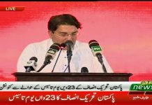 PTI Chief Organizer Saifullah Khan Niazi Speech at PTI 23rd Foundation Day Youm-e-Tasees Ceremony Islamabad (01.05.19)